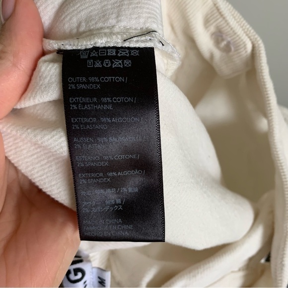 I. AM. GIA Kayla Cutout Straight Leg Pant cream corduroy size medium - Picture 6 of 9